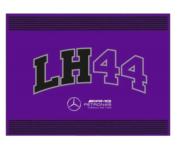 Mercedes-Benz AMG PETRONAS Flagge Lewis Hamilton 90x120cm Fan-Artikel Formel-1 Fahne 701222354 001 Violett