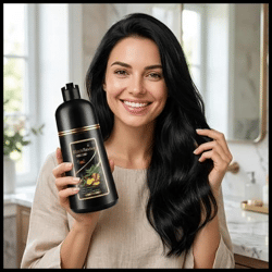 BlackRevive 4-in-1-Shampoo zur sofortigen Haarfärbung für schwarzes Haar | Auf pflanzlicher Basis und ammoniakfrei (Grauabdeckung in 15 Minuten)