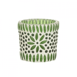 J-line theelichthouder Bram S groen 6,5 cm
