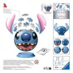 Disney Stitch puzzle ball with ears - 3D puzzle 72 pieces