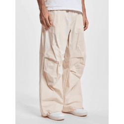 lässige Karl Kani Herren Jeans Kordelzug Klettverschluss 150 g/m² mit Baumwolle Ecru-Weiß
