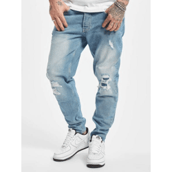 bequeme 2Y Premium Herren Jeans Slim Fit Stretch Denim mit Baumwolle Blau