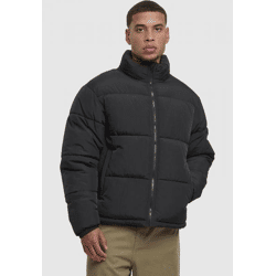 lässige URBAN CLASSICS Herren Jacke Reißverschluss Taschen 90 g/m² Schwarz