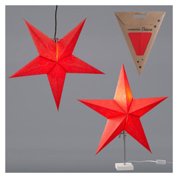 Paper star, deluxe, 2/s, red, approx. 60cmD