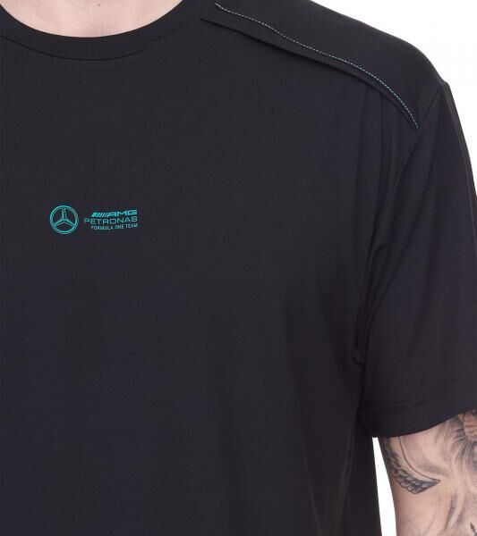 Puma X Mercedes-Benz AMG Petronas F1 Cloudspun Herren T-Shirt mit Logo-Schriftzug 621135 01 Schwarz