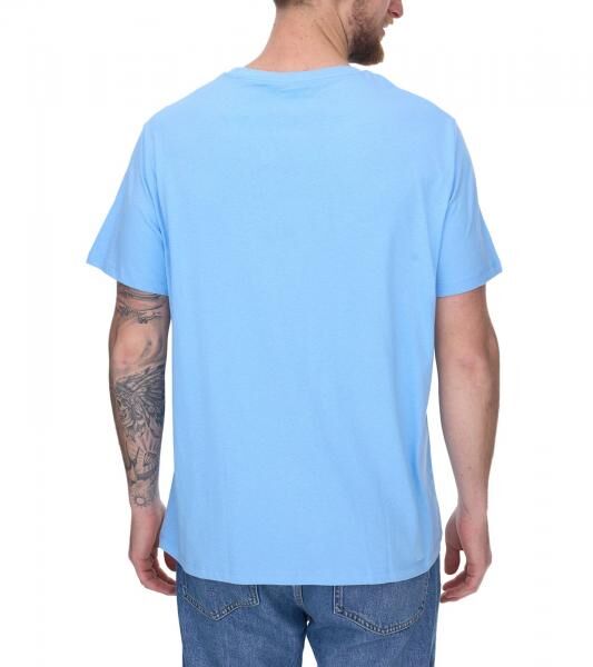 Ballin Est. 2013 Herren nachhaltiges Baumwoll-Shirt mit Logo-Print auf der Front Kurzarm-Shirt SH-REG-H050 Hellblau