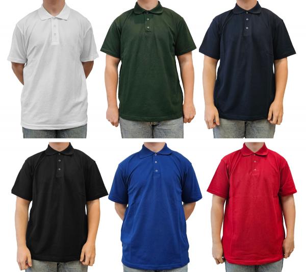 SANTINO Cws Herren schlichtes Polo-Shirt mit Baumwollanteil Kurzarm-Shirt Blau, Gr&uuml;n, Wei&szlig;, Rot oder Schwarz