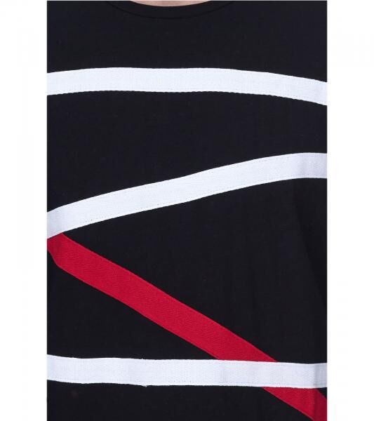 vsct Men's Long-Sleeve Cotton Sweater with Color Accents, Crew Neck, Long-Sleeve Shirt D5643062L Black