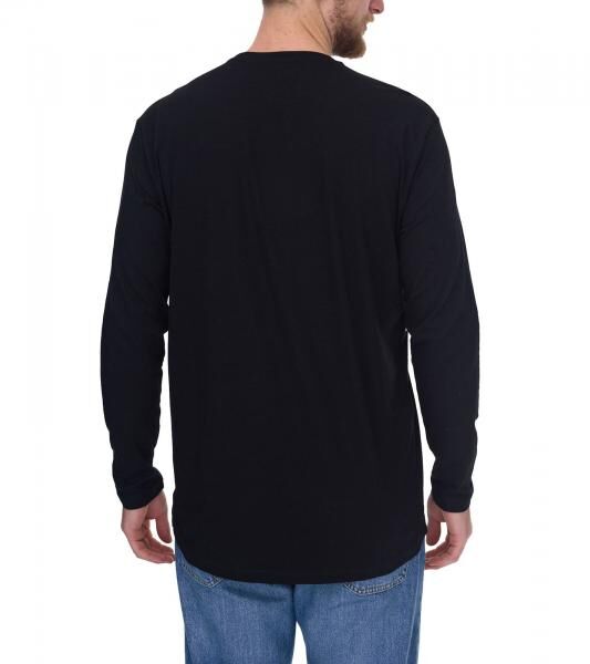 vsct Men's Long-Sleeve Cotton Sweater with Color Accents, Crew Neck, Long-Sleeve Shirt D5643062L Black