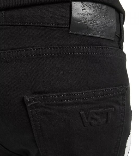 vsct Keanu Mega Stripe Herren Cargo-Hose mit seitlichen Streifen Jeans mit Beintaschen Denim D5642800 Schwarz