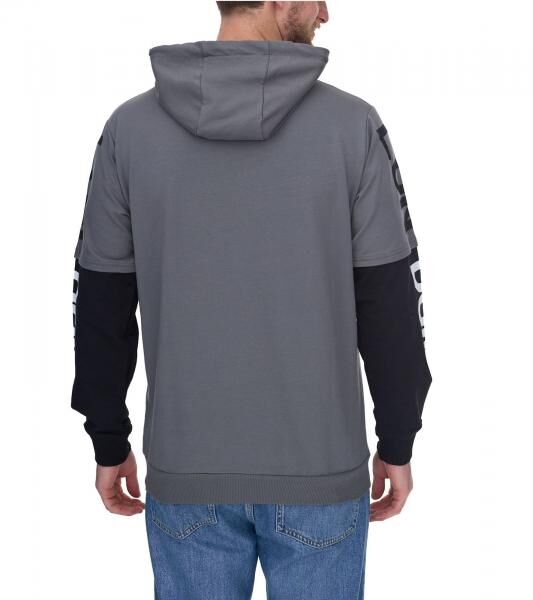 vsct LonDon 2In1 Herren Hoodie im 2-in-1-Look Baumwoll Kapuzen-Pullover 5643324 Grau/Schwarz