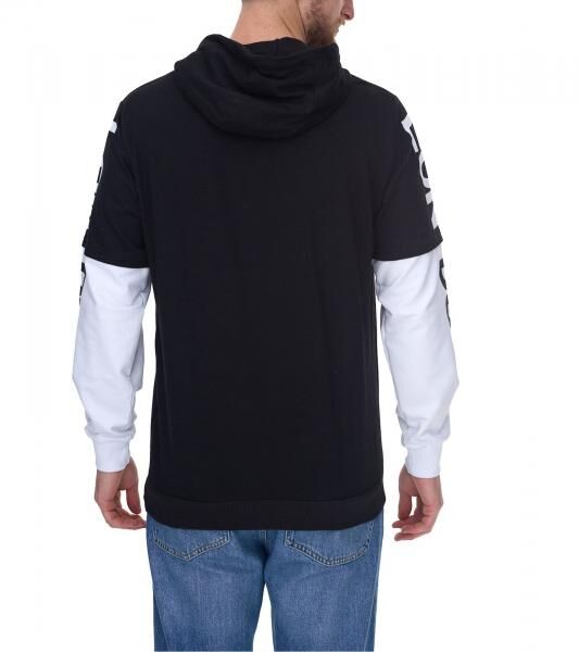vsct LonDon 2In1 Herren Hoodie im 2-in-1-Look Baumwoll Kapuzen-Pullover 5643325 Schwarz/Wei&szlig;