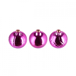 Vaas Christmasball fuchsia 11 cm 3 assorti