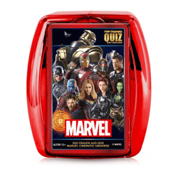 Winning Moves 63742 - Marvel Cinematic Universe (metallic case) Quiz - Card game