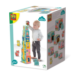 SES Stapelwürfel mit Tierfiguren