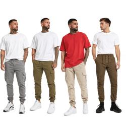 bequeme URBAN CLASSICS Herren Cargo-Hose aus reiner Baumwolle Alltags-Hose 320 g/m² in Grau, Khaki , Beige oder Braun 