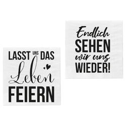Servietten, Sprüche4, 20er Pack, 2/s