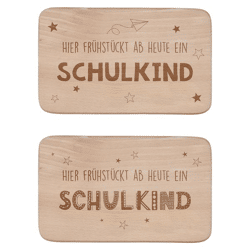 Frühstücksbrettchen Schulkind,2/s