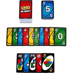 Mattel HWV18 - UNO No Mercy - Kartenspiel für Kinder
