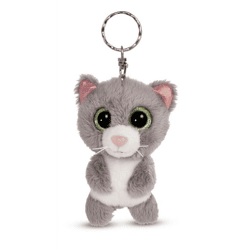 Schlüsselanhänger GLUBSCHIS Katze grau Felinja 9cm
