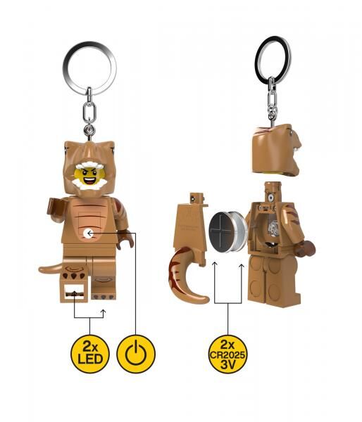 LEGO&reg; Minifigures&trade; - Schl&uuml;sselanh&auml;nger mit Taschenlampe - T-Rex Kost&uuml;m-Fan