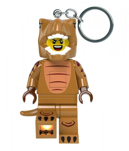 LEGO&reg; Minifigures&trade; - Schl&uuml;sselanh&auml;nger mit Taschenlampe - T-Rex Kost&uuml;m-Fan