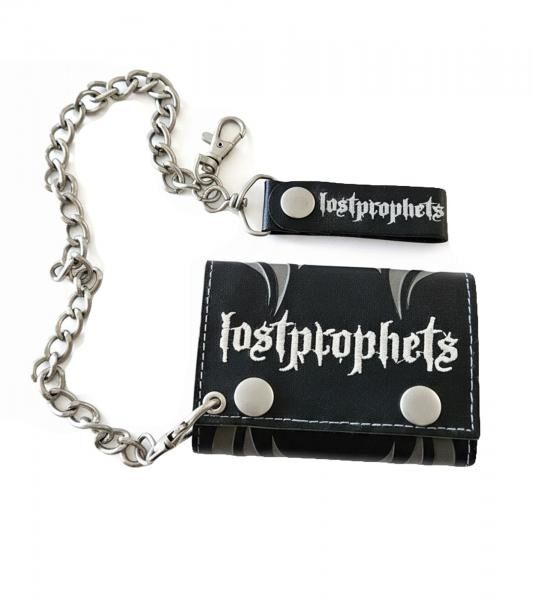 Lostprophets Vinyl Stilvolle walisische Rockband Band-Brieftasche mit Logo-Schriftzug Portemonnaie Schwarz/Wei&szlig;