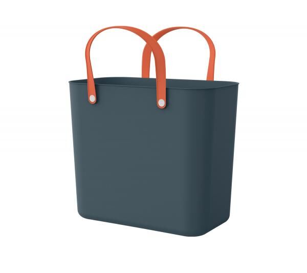 Nachhaltige Rotho Multibag ALBULA 25L Ocean-Bound Plastic Tragetasche Einkaufskorb 7670987 Navy blau/Orange