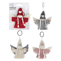 Felt Guardian Angel Keychain, 4/set, approx. 11 cm H