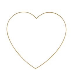 Hanging heart DIY, gold, M, approx. 42x40cm