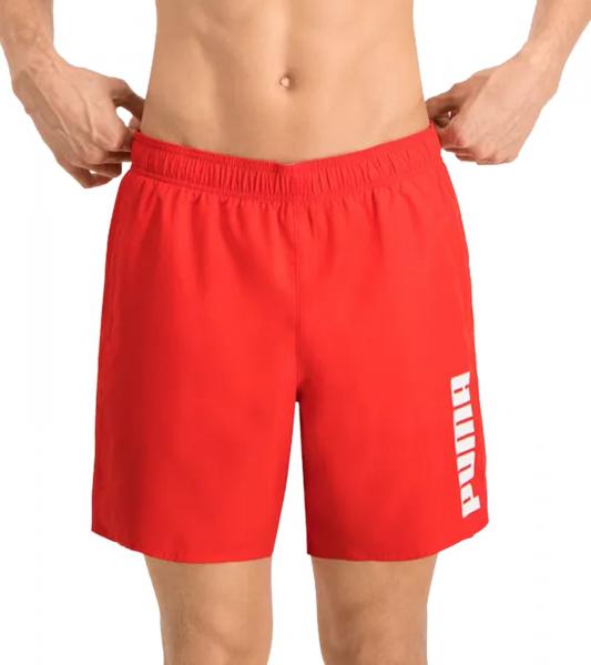 Puma Herren Bade-Shorts Sommer-Shorts mit Taschen stylische Schwimm-Hose Bademode 907002016 002 Rot