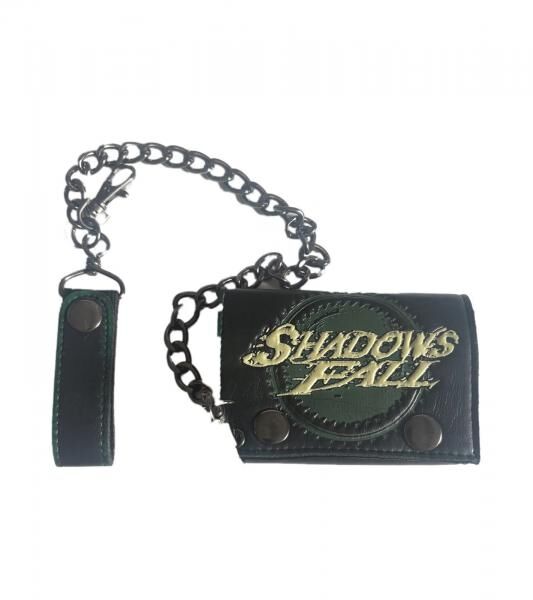 Shadows Fall Stilvolle Band-Brieftasche mit Logo-Schriftzug Portemonnaie LW105788SHF Schwarz/Gr&uuml;n