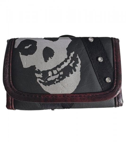 Misfits Stilvolle Band-Brieftasche mit Totenkopf-Motiv Portemonnaie GW108443MIS Schwarz/Wei&szlig;