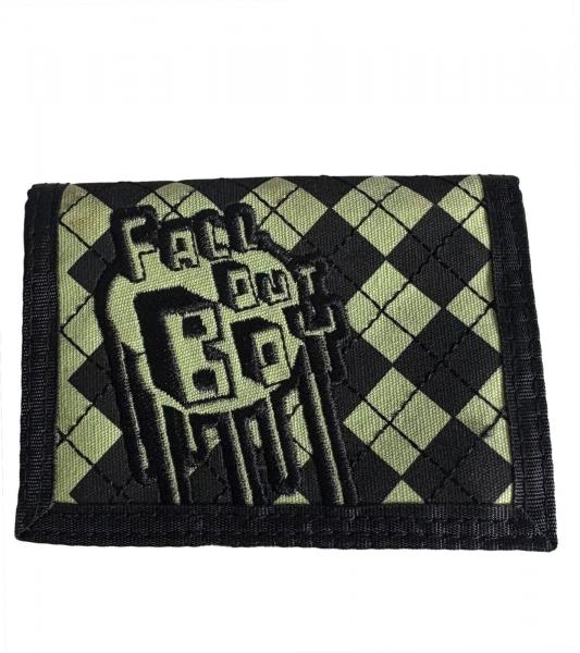 Fall Out Boy Stilvolle Band-Brieftasche mit auff&auml;lligen Motiv Gothic-Style Portemonnaie FW108967FOB Schwarz/Gr&uuml;n