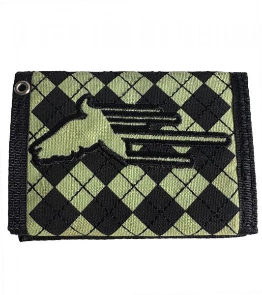Fall Out Boy Stilvolle Band-Brieftasche mit auff&auml;lligen Motiv Gothic-Style Portemonnaie FW108967FOB Schwarz/Gr&uuml;n