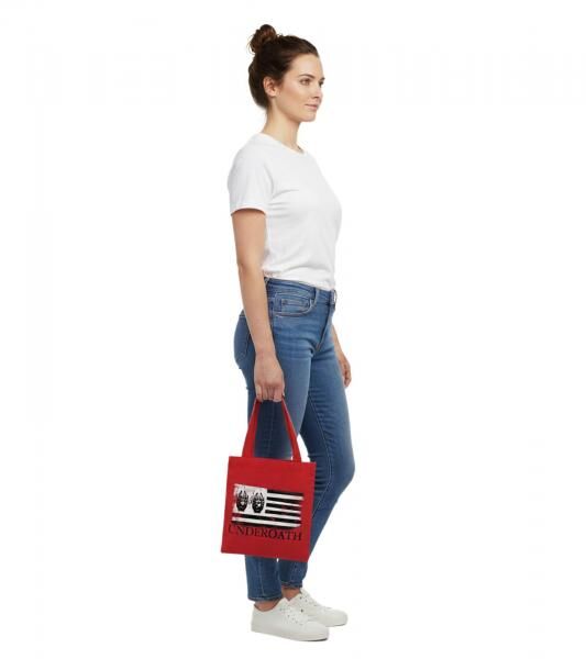 Underoath Metalcore-Band Umh&auml;nge-Tasche stylische Einkaufstasche Fan-Artikel 31 x 33 x 3 cm LB1071901UND Rot/Schwarz/Wei&szlig;
