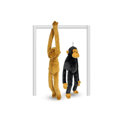 Monkey with hanging legs plush figure assortment - 2 assorted - 33 / 69 cm