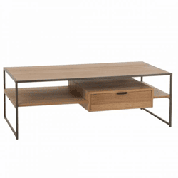 J-Line tv meubel zwart/naturel 120 cm