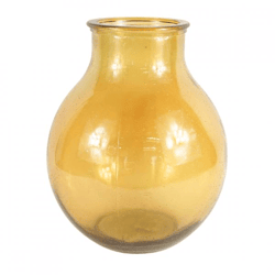Vaas Anna gerecycled glas amber 36 cm