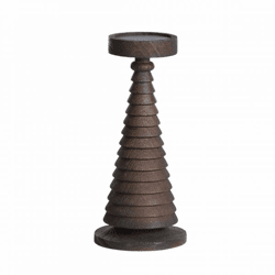 Light & Living candlestick Almola mango wood dark brown 30 cm