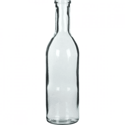 Transparent glass bottle, 900 ml