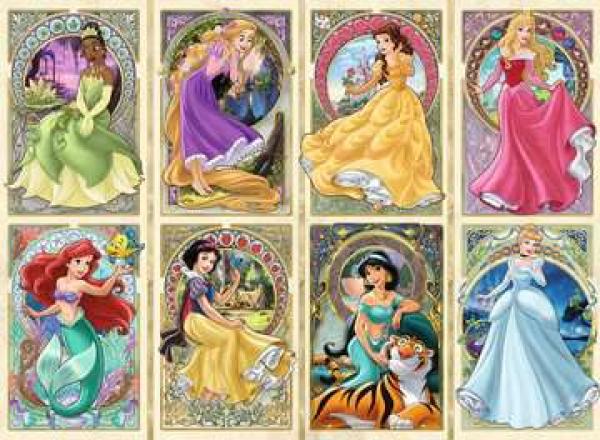 Disney Princess - Nouveau Art Prinzessinnen - Puzzle 1000 Teile