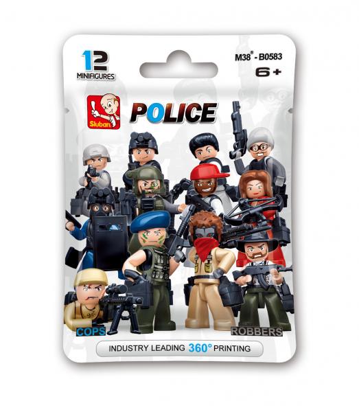 Sluban - Army - Cops & Robbers Display 48 polybags