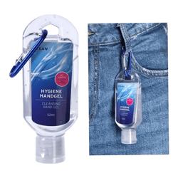 Hygiene hand gel with carabiner, 52ml