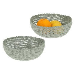 Decorative macramé bowl, round, approx.22cmD