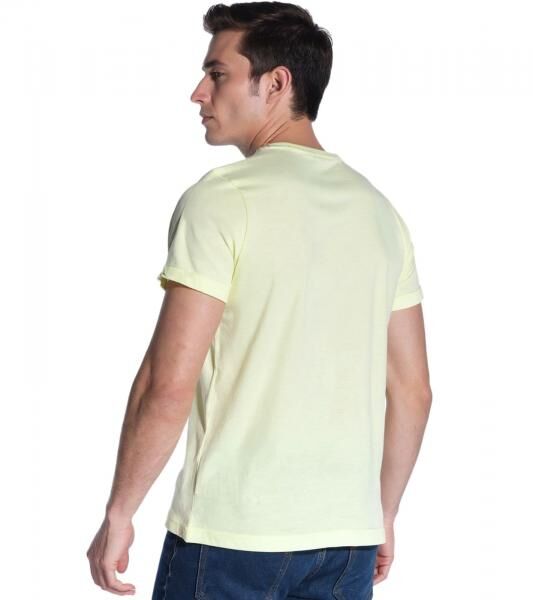 COURSE Herren T-Shirt mit gro&szlig;em Muhammad Ali Aufdruck Baumwoll-Shirt Rundhals-Shirt 900530 Gelb