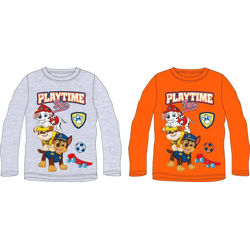 Paw Patrol - Long sleeve T-shirt for boys gray / orange - 2 assorted - 98-128 cm