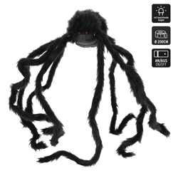 Spinne, schwarz, rote Augen, animiert, ca. 200cmD
