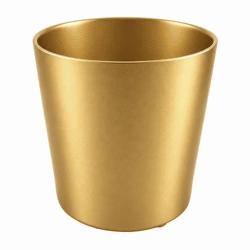 D&M Blumentopf „Basic“, goldfarben, 16,5 cm