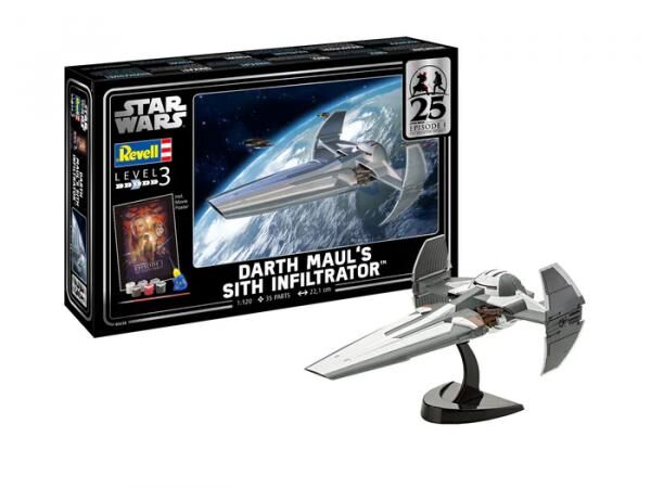 Geschenkset Darth Maul's Sith Infiltrator&trade; Revell Modellbausatz mit Basiszubeh&ouml;r 1:120